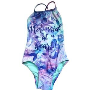 NEW SO's Girls 1-Piece Swimsuit Size 4/5 Mermaid at Heart